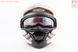 Шлем модуляр, закрытый с откидным подбородком+откидные очки HF-119 L, БЕЛЫЙ глянец с чёрно-серым рисунком Z51, фото – 6