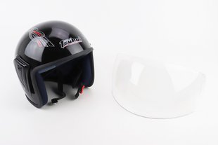 Фото товара – Шлем открытый HK-215, ЧЁРНЫЙ с красно-серым рисунком (незначительные отличия рисунков, возможны дефекты покраски)