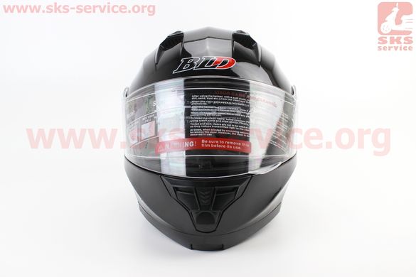 Фото товара – Шлем закрытый с откидным подбородком+очки BLD-162 S- ЧЕРНЫЙ глянец