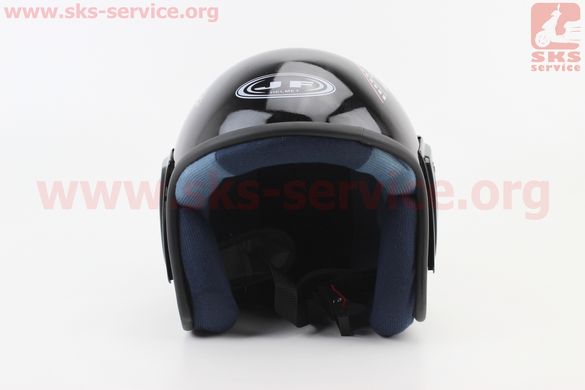 Фото товара – Шлем открытый HK-215 - ЧЕРНЫЙ с рисунком красно-серым, тип 5 (возможны дефекты покраски)