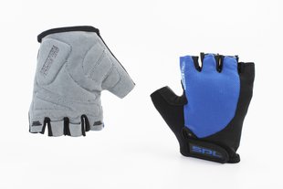 Фото товара – Перчатки без пальцев S с гелевыми вставками под ладонь, чёрно-cиние SBG-1457