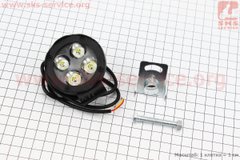Фото товару – Фара додаткова світлодіодна вологозахисна - 4 LED з кріпленням, кругла ????мм