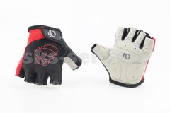 Фото товару – Перчатки без пальців XL з м'якими вставками під долоню, чорно-червоні