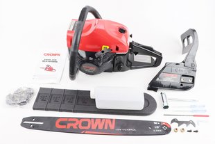 Фото товара – Бензопила CROWN GT5800 58cc (3,5кВт, шина 18", цепь 325-1,5-72зв. круг. зуб) плавный пуск