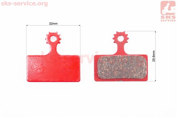 Фото товару – Гальмівні колодки Disk-brake (Shimano BR-M985, XTR 2011), червоні YL-1016