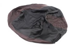 Фото товара – Чехол сиденья Honda DIO AF34 (эластичный, прочный материал) черный/коричневый