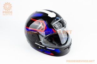 Фото товара &ndash; Шлем интеграл HF-101 S, чёрный с рисунком Q275-R