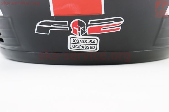 Фото товара – Шлем интеграл, закрытый 825-1 XS, ЧЁРНЫЙ с красной полосой (возможны царапины, дефекты покраски), тип 1