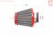 Фильтр воздушный нулевой 35мм прямой "конус" красный, чёрная сетка (большой), фото – 4