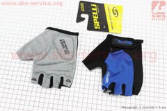 Фото товара – Перчатки без пальцев M черно-cиние, с гелевыми вставками под ладонь SBG-1457