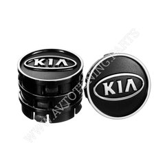 Фото товара – Заглушка колесного диска KIA 60x55 черный ABS пластик (4шт.) 50027