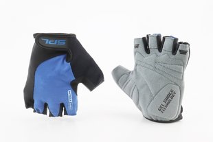 Фото товара – Перчатки без пальцев M с гелевыми вставками под ладонь, чёрно-синие SBG-1457