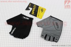 Фото товара – Перчатки без пальцев XL с гелевыми вставками под ладонь, чёрные SBG-1457