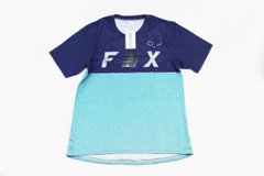 Фото товара – Футболка (Джерси) мужская L-(Polyester 80% / Spandex 20%), короткие рукава, свободный крой, сине-бирюзовая, НЕ оригинал