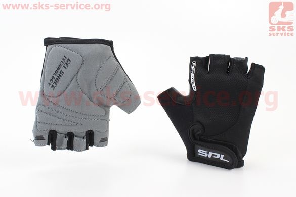 Фото товара – Перчатки без пальцев XS с гелевыми вставками под ладонь, чёрные SBG-1457