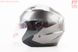 Шлем открытый+откидные очки BLD-708 М (57-58см), СЕРЫЙ глянец, фото – 4
