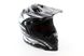 Шлем кроссовый/эндуро/АТV BLD-819-7 S- ЧЕРНЫЙ глянец с бело-серым рисунком, фото – 1