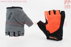 Фото товара – Перчатки без пальцев XS с гелевыми вставками под ладонь, чёрно-оранжевые SBG-1457