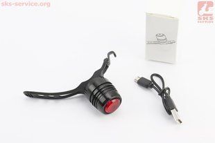Фото товара &ndash; УЦЕНКА Фонарь задний 1 диод 15 lumen, Li-ion 3.7V 220mAh зарядка от USB, влагозащитный, чёрный (НЕ РАБОТАЕТ), товар возврату НЕ ПОДЛЕЖИТ!!!