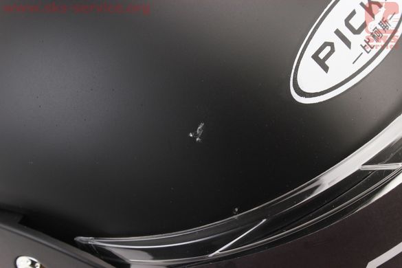 Фото товара – УЦЕНКА Шлем открытый АТ-666 - ЧЕРНЫЙ матовый (царапины, дефекты покраски)