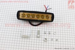 Фото товара – Фара дополнительная светодиодная влагозащитная - 6 LED с креплением, прямоугольная 155*42мм, с стробоскопом