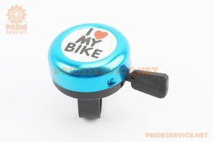 Фото товара &ndash; Звонок механический "I love my Bike", синий