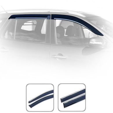 Фото товару – Дефлектори вікон Mazda 6 2012 ->Sedan з Хром Молдингом