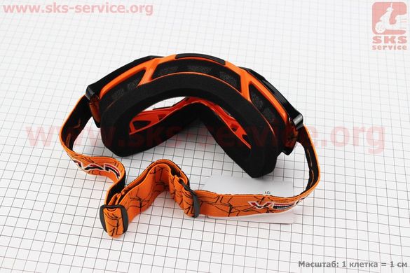 Фото товара – Очки кроссовые/эндуро/АТV, оранжево-чёрные (прозрачное стекло), MJ-1015