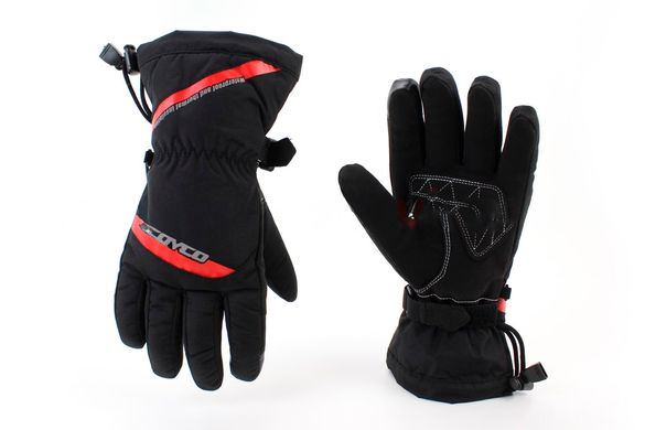 Фото товара – Перчатки мотоциклетные, теплые XL-Чёрно-Красные