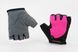 Перчатки без пальців XS з гелевими вставками під долоню, чорно-рожеві SBG-1457, фото – 1