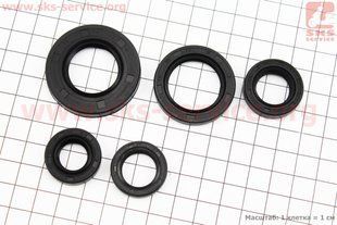 Фото товару &ndash; Сальник двигуна к-кт 5шт Suzuki AD50 (17 * 27 * 7; 17 * 25 * 4; 24 * 43 * 6; 15 * 25 * 6; 25 * 37 * 6)