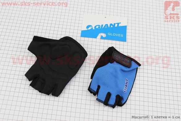 Фото товару – Перчатки без пальців M з м'якими вставками під долоню, чорно-сині, НЕ оригінал