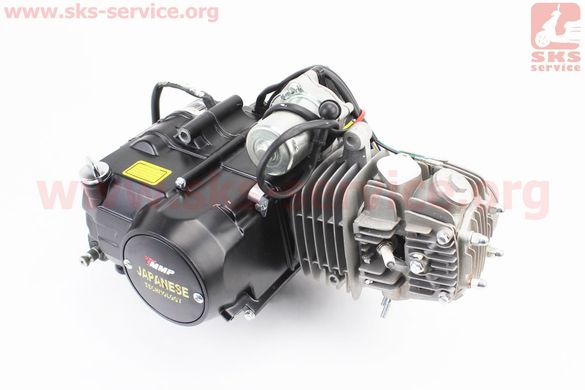 Фото товару – Двигун мопедний в зборі 125куб (Delta) - "автомат" (алюмінієвий циліндр), чорний