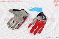 Фото товара – Перчатки M с мягкими вставками под ладонь, серо-красные, НЕ оригинал
