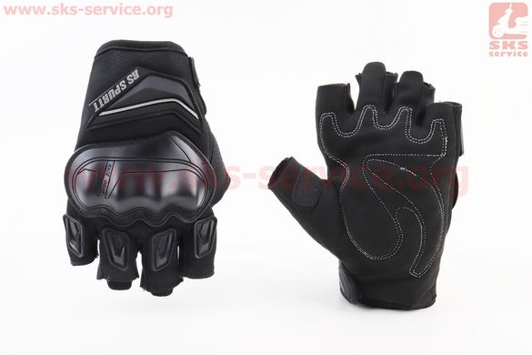 Фото товара – Перчатки мотоциклетные без пальцев XL-Чёрные, тип 2