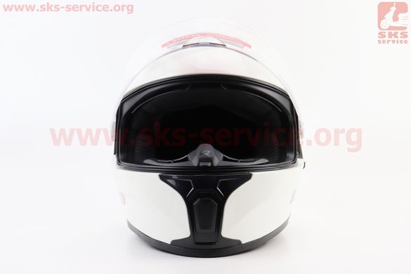 Фото товара – Шлем интеграл, закрытый (сертификация DOT)+откидные очки BLD-М66 М (57-58см), БЕЛЫЙ глянец