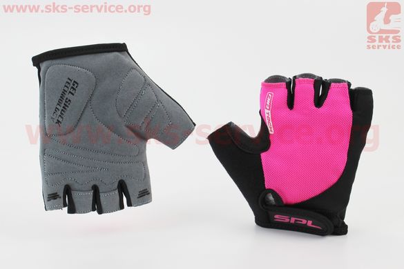 Фото товару – Перчатки без пальців S з гелевими вставками під долоню, чорно-рожеві SBG-1457