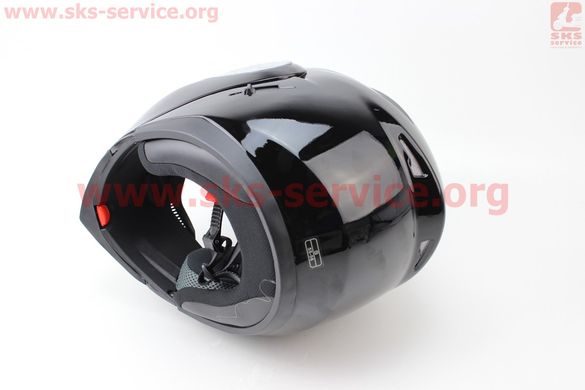 Фото товара – Шлем закрытый с откидным подбородком+очки HF-119 S- ЧЕРНЫЙ глянец