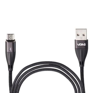 Фото товару – Кабель магнітний VOIN USB - Type C 3А, 1m, black (швидка зарядка / передача даних)