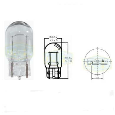 Фото товару – Лампа автомобільна з клиновидним цоколем Trifa 12V W21W W 3x16d
