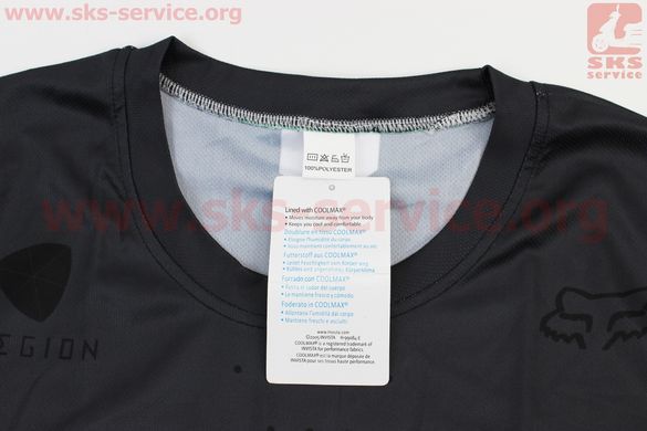 Фото товара – Футболка (Джерси) мужская M-(Polyester 100%), длинные рукава, свободный крой, чёрно-белая, НЕ оригинал