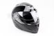 Шлем закрытый с откидным подбородком+очки HF-118 М- ЧЕРНЫЙ глянец, фото – 1