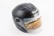 УЦЕНКА Шлем открытый+очки HF-223 L, ЧЁРНЫЙ матовый (царапины, cколы, см. фото), фото – 1