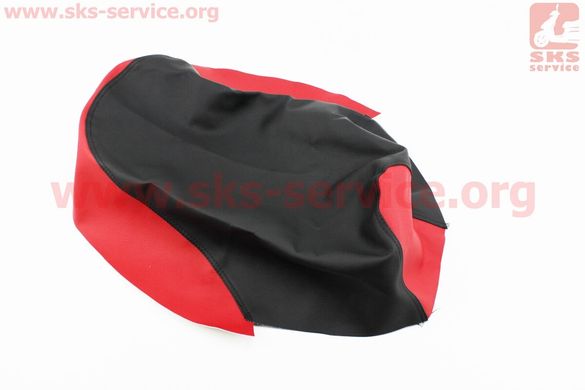 Фото товара – Чехол сиденья Honda DIO AF27 (эластичный, прочный материал) черный/красный