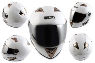Фото товару &ndash; Шолом-інтеграл (mod: B-500) (size: XL, білий, дзеркальний візор) BEON