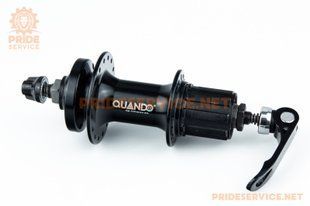 Фото товара &ndash; Втулка задняя MTB алюминиевая 14Gx32H под кассету 7зв, Disk-brake, крепл. эксцентрик, чёрная KT-MD2R