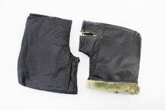 Фото товара – Перчатки на ручки руля теплые с водоотталкивающей ткани "Бар Муфты", Чёрные