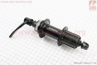 Фото товара &ndash; Втулка задняя MTB алюминиевая 14Gx32H под кассету 8-10зв, Disk-brake Center Lock, крепл. эксцентрик, черная FH-TX505