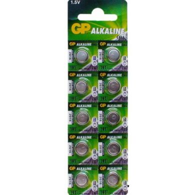 Фото товару – Батарейка GP ALKALINE Button Cell 1.5V 192-U10 лужна, AG3, LR41