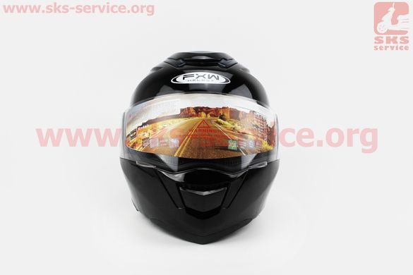 Фото товара – Шлем закрытый с откидным подбородком+очки HF-119 L- ЧЕРНЫЙ